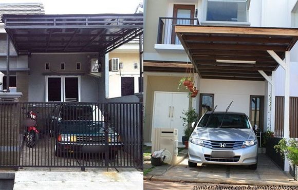 garasi mobil rumah kecil