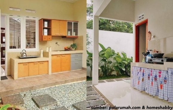 desain dapur minimalis terbuka dibelakang rumah