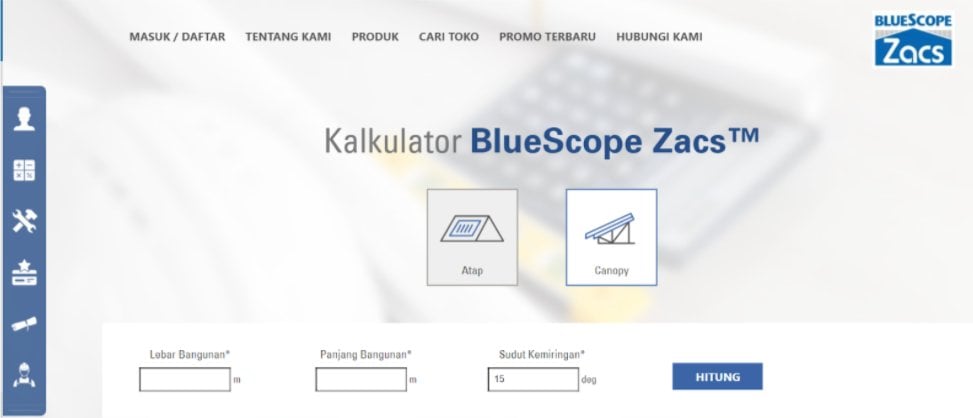 kalkulator bluescope