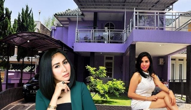 potret rumah ratna dilla serba ungu