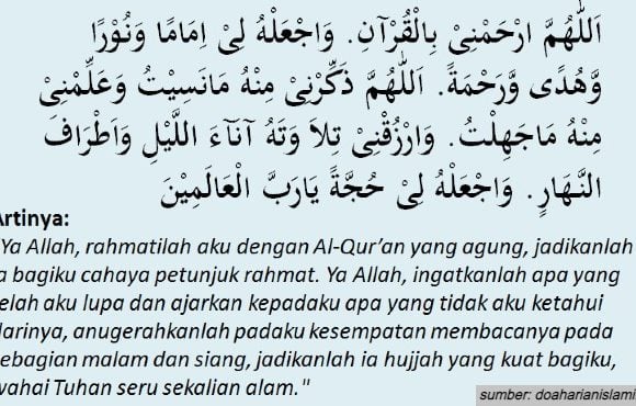 doa setelah membaca alquran