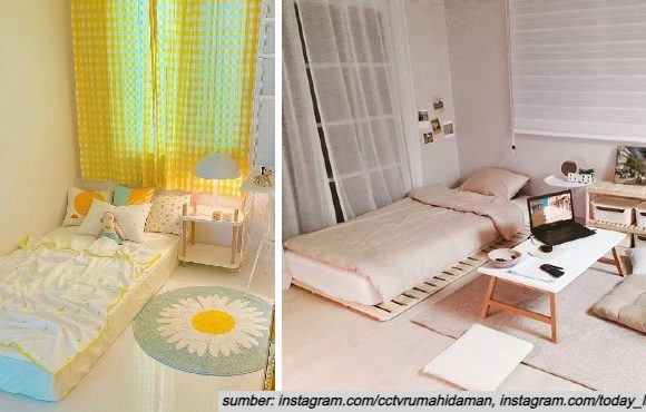 desain kamar tidur ukuran 2x3 dengan kasur lantai