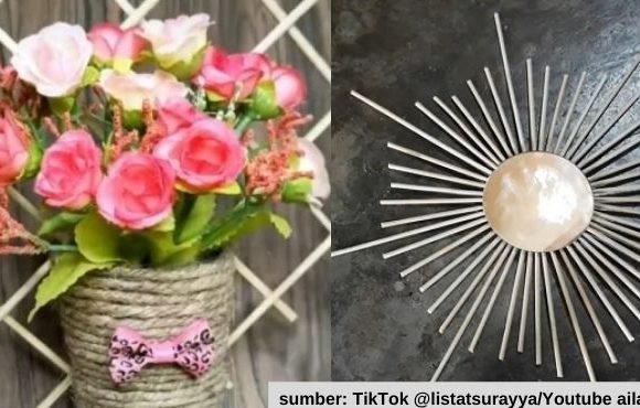 diy cara membuat hiasan dinding dari tusuk sate