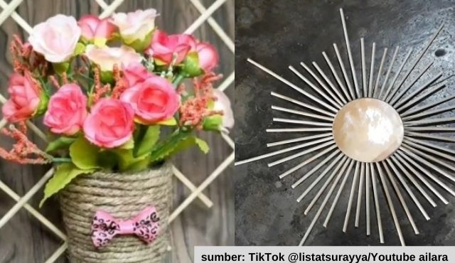 diy cara membuat hiasan dinding dari tusuk sate