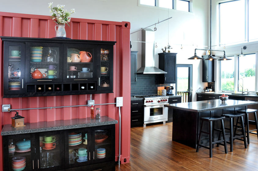 dapur industrial warna merah