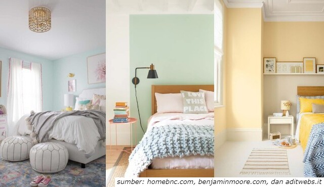 inspirasi kamar warna pastel