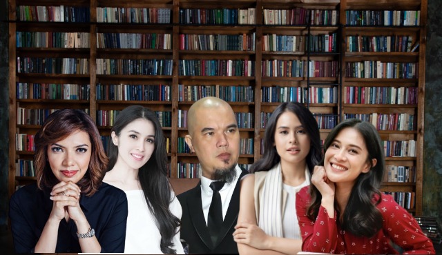 perpustakaan di rumah artis