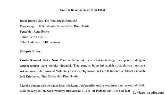 contoh resensi buku non fiksi