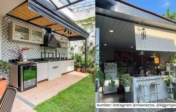 desain dapur kotor terbuka rumah