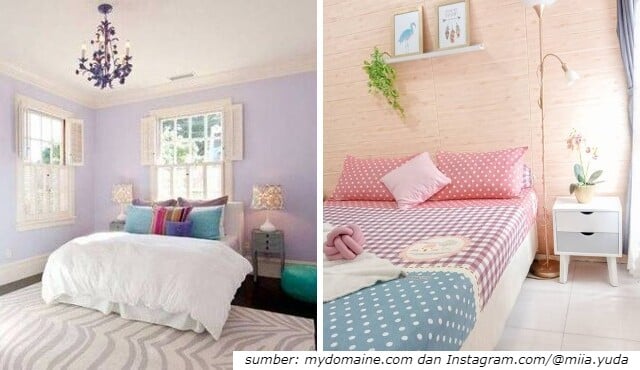 inspirasi desain kamar tidur feminin