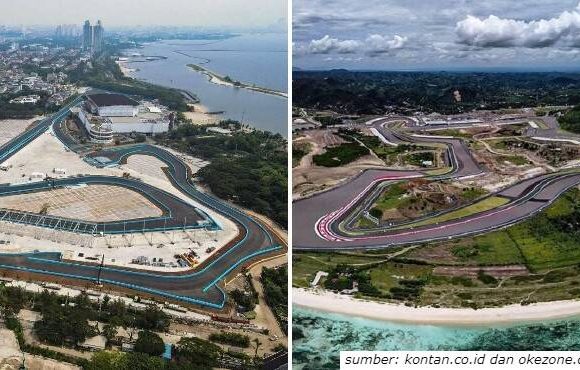 perbedaan sirkuit formula e Jakarta dan motogp mandalika