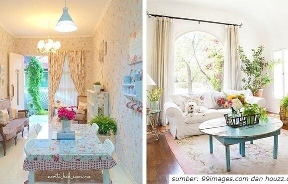 kumpulan inspirasi ruang tamu shabby chic