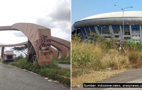 penampakan stadion utama riau terbengkalai