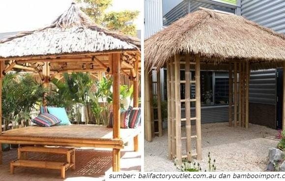 inspirasi desain gazebo bambu sederhana