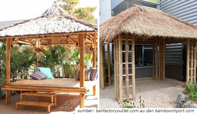 inspirasi desain gazebo bambu sederhana