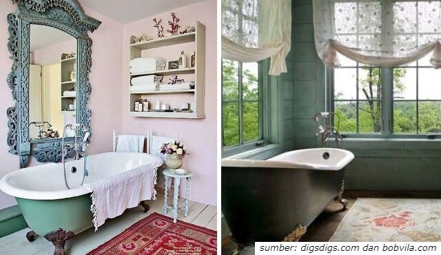 kumpulan inspirasi desain kamar mandi vintage