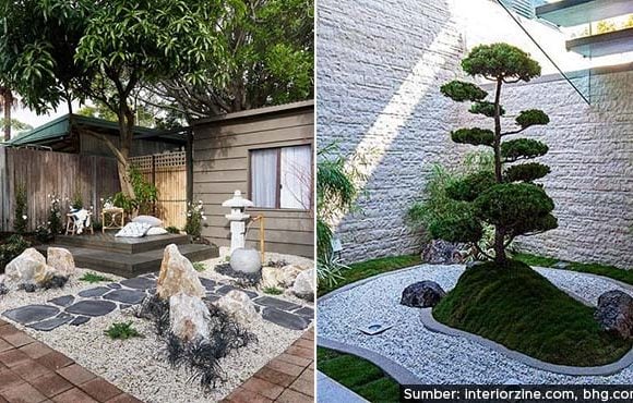 inspirasi desain taman kering ala jepang