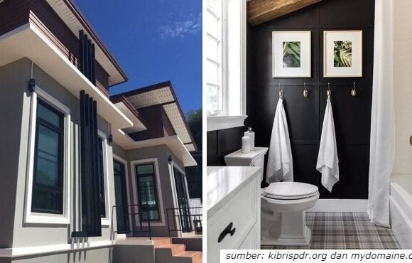 inspirasi kombinasi warna cat rumah hitam