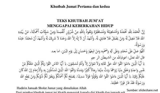 Teks Khutbah Jumat Lengkap dengan Doanya