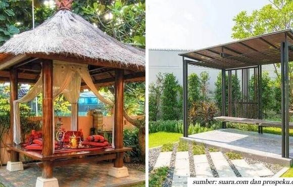 inspirasi desain gazebo depan rumah