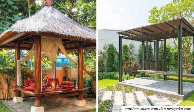 inspirasi desain gazebo depan rumah