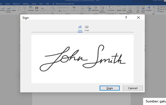cara membuat tanda tangan di word