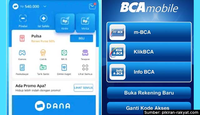 cara transfer bca ke dana