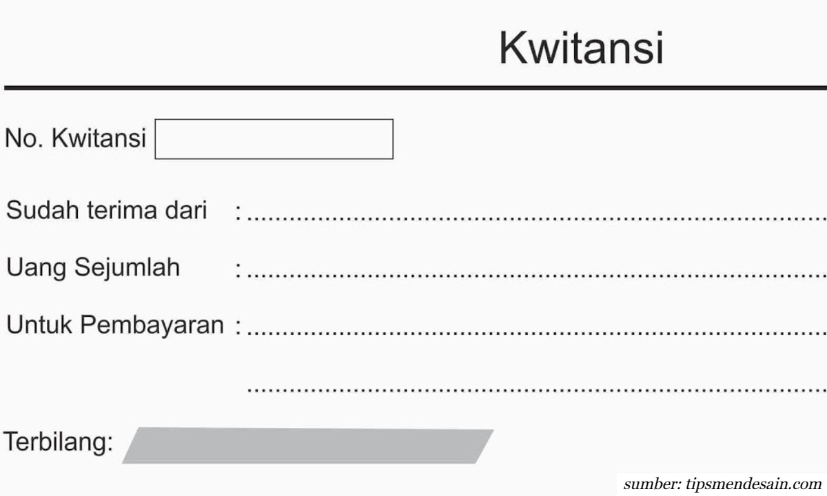 contoh kwitansi pembayaran