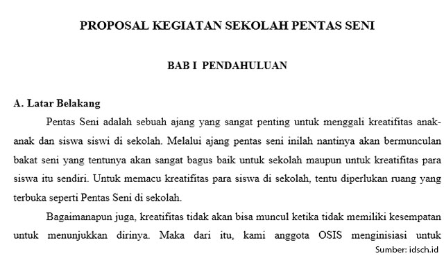 contoh latar belakang proposal