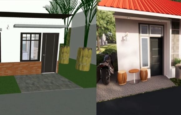 rumah semi permanen dari grc