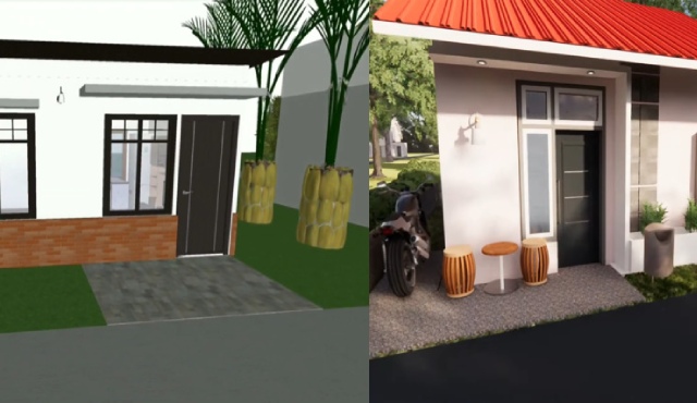 rumah semi permanen dari grc