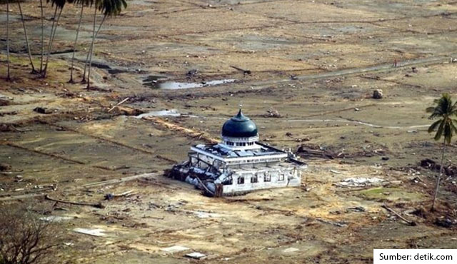 masjid indonesia terkena