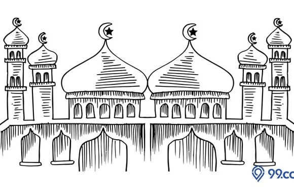 sketsa masjid