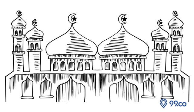 sketsa masjid