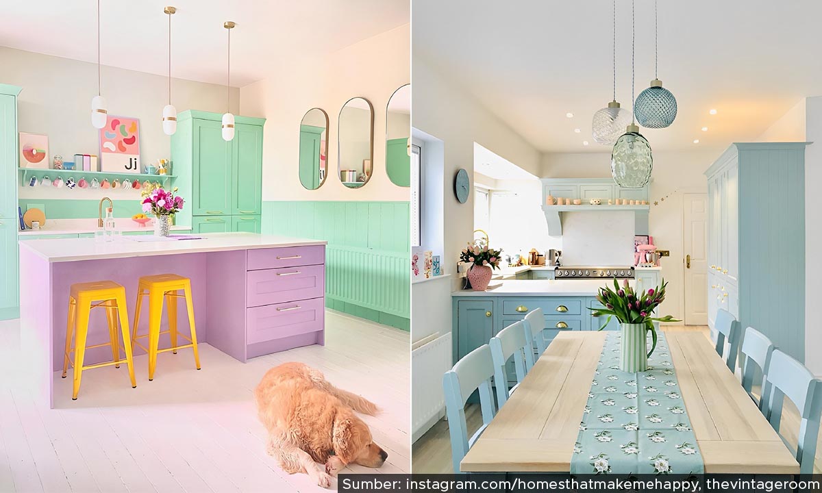 desain dapur warna pastel