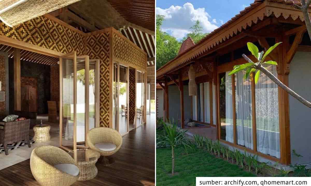 desain teras rumah joglo modern