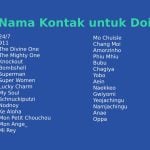 nama kontak untuk doi