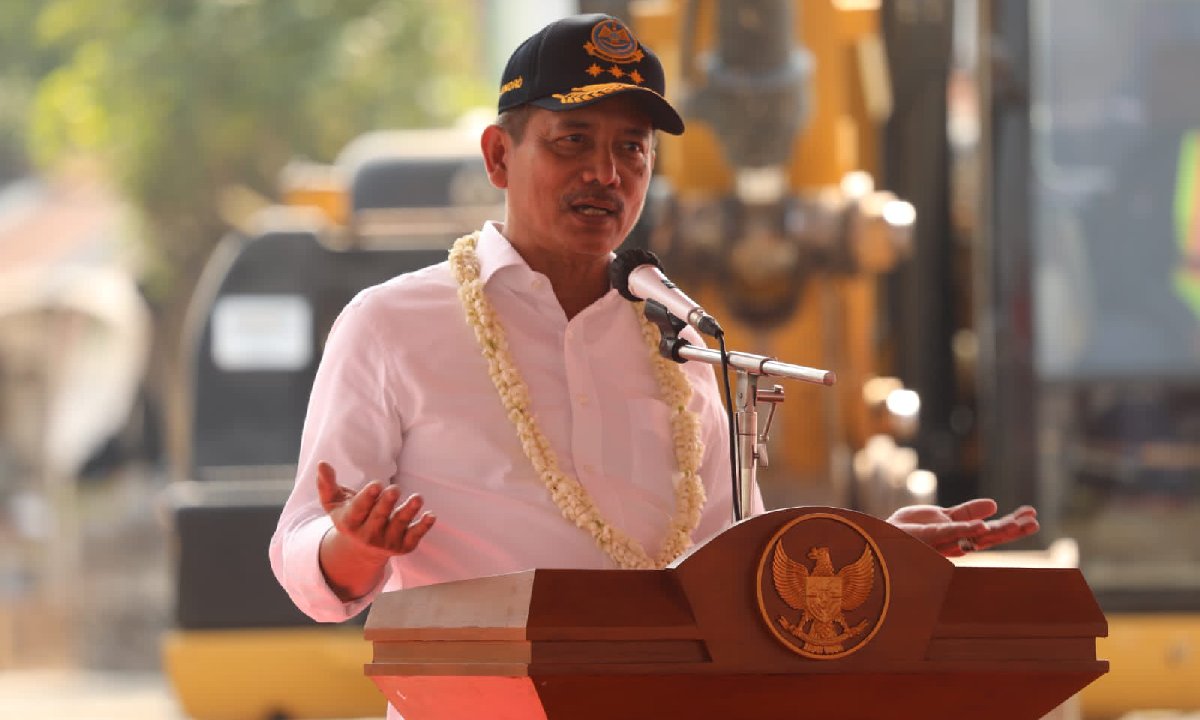 Foto Dirjen Hubdat, Hendro Sugiatno dalam acara Groundbreaking Terminal Tipe A Cepu.Foto oleh Humas Ditjen Hubdat