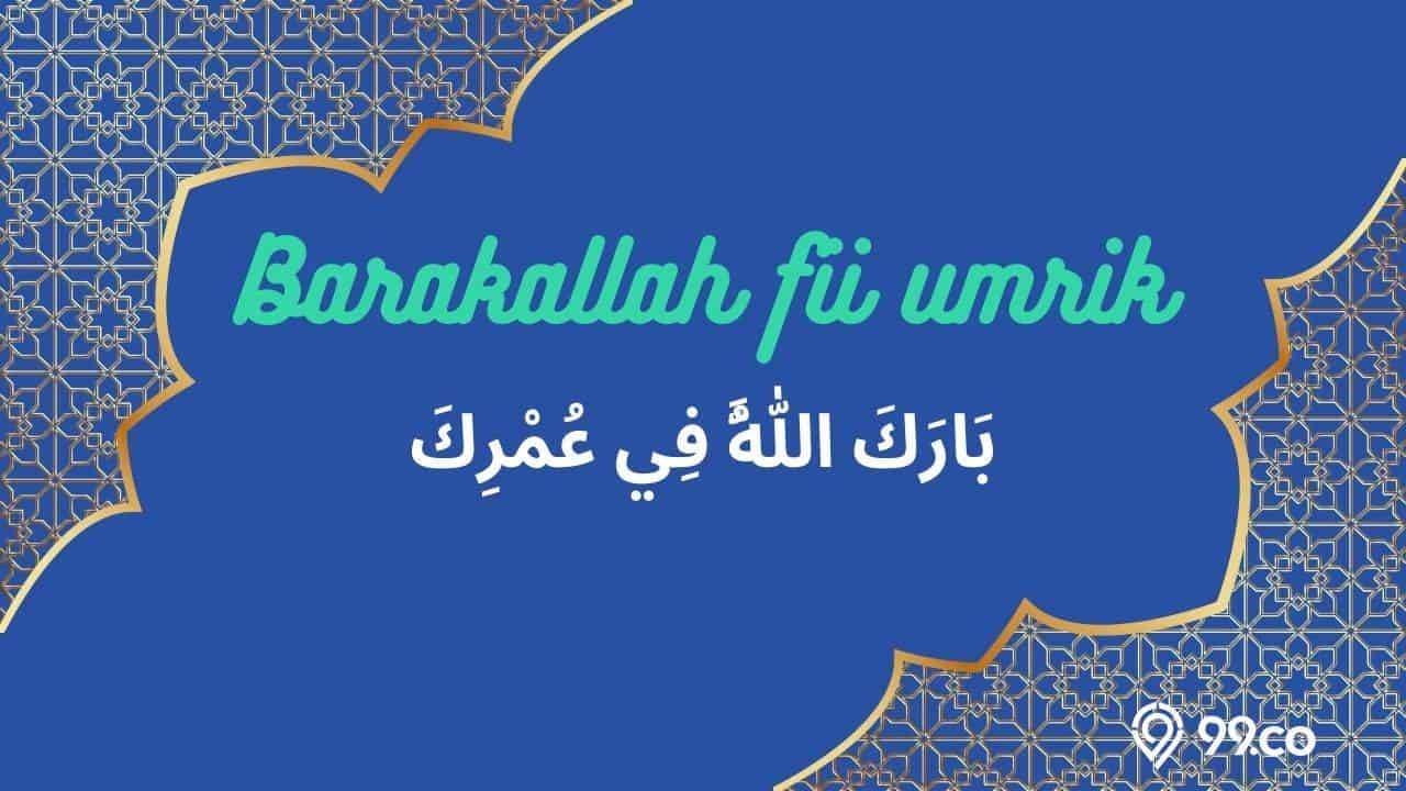 tulisan arab barakallah fii umrik