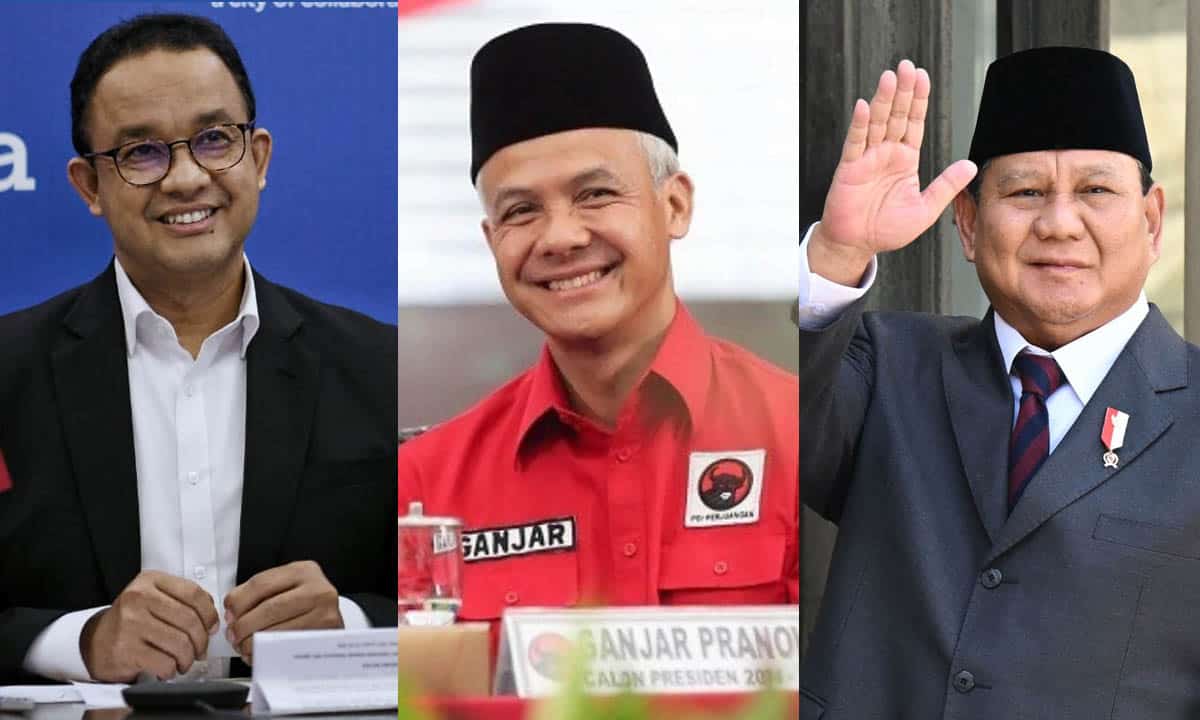 anies baswedan, ganjar pranowo, dan prabowo