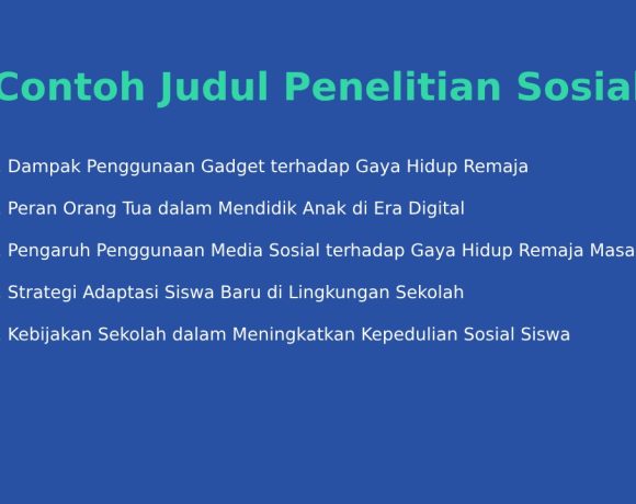 contoh penelitian sosial