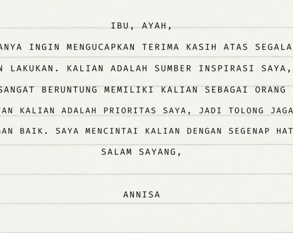 contoh surat untuk orang tua