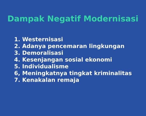 dampak negatif modernisasi