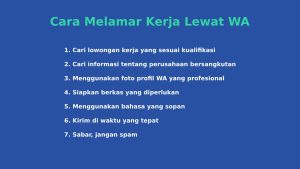 cara melamar kerja lewat wa