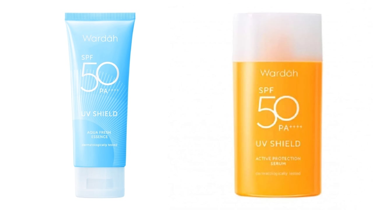 perbedaan sunscreen wardah spf 50 biru dan orange