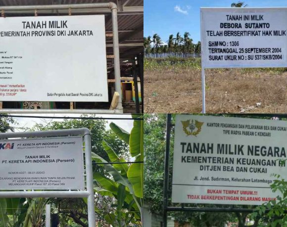 contoh plang tanah milik pribadi